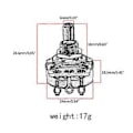 Miniatyrbild 3 av 5: 16mm Linjär Audio Volym Potentiometrar Elgitarr Kontroll Ton Volym Delar