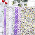 Miniatyrbild 2 av 5: 7 st 25*25cm Bomullstyg DIY Blandade Rutor Förklippt Sängkläder Kit Kvartals Bundle Lila Prick