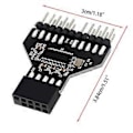 Pikkukuva 5 / 5: Emolevyn USB 9-nastainen liitäntäotsikon jakaja 1–2 laajennusadapteri PC-emolevyn liittimelle