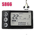 Miniatyrbillede 2 af 5: 24v-60v S866 Kontroller Panel Dashboard Vandtæt Elektrisk Cykel LCD Display Til Elektrisk E-cykel Scooter (sm Stik)