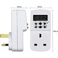 Miniatyrbild 2 av 5: Elektronisk Digital Plug-in Timer. [2-pack] Programmerbar Timeruttag Med Lmell LCD