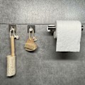 Pikkukuva 2 / 5: 3 wc-paperitelineen pidike - Ei porausta - Ruostumaton teräs - Ihanteellinen kylpyhuoneeseen, wc:hen, keittiöön - Hopea