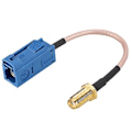 Pikkukuva 3 / 5: 13 cm auton GPS-antennin adapterikaapeli Fakra - SMA -adapteri, hieno kupariliitinkaapeli