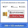 Miniatyrbillede 2 af 5: 2.13 Tommer Blækskærm Elektronisk Papir Elektronisk Prisskilt Display Skærm 250x122pixel SPI Eink Rå Display