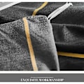 Miniatyrbild 5 av 5: Fashion Unique 3D Geometrisk Randig Tryckt Påslakan Set, 3 Delar Nordisk Stil Minimalism Dubbel Storlek Mikrofiber Påslakan Set med Yel