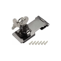 Miniatyrbilde 1 av 5: Hasp-lås, Hasp-lås, Hengelås-hasp med nøkler, skruer, dørbolt-låsespenne for skap, skuffer, skap og bokser (svart, 3 tommer)