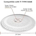 Miniatyrbillede 2 af 5: Universal Mikrobølgeovn Glasplade Mikrobølgeovn Glas Drejetallerken, Rund Mikrobølgeovn Plade Dækning Udskiftning 24,5 cm