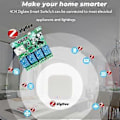 Miniatyrbillede 4 af 5: Zigbee Tuya Smart 4CH Relæmodul DC5V 7-32V RF433Mhz Fjernbetjening Lyskontakt Fungerer med Alexa Home