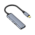 Pikkukuva 1 / 5: Kannettava USB 3.1 Type-C Hub -yhteensopiva Splitterisovitin 4k 3 USB C Hub PC:lle (y003)