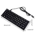 Miniatyrbild 5 av 5: Trådbundet Mekaniskt Gamingtangentbord 61 Tangenter Mini RGB Bakgrundsbelyst Ljusstark Kristallbas Tangentbord med Hot Swap Switch för Gamers