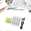 Miniatyrbillede 2 af 5: 1.5V AA AAA Genopladelig Lithium Batterioplader 4CH til Ur Fjernbetjening
