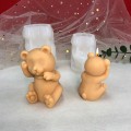 Miniatyrbillede 2 af 5: 3D silikoneform sød pandaform harpiks stearinlysform til DIY stearinlys håndværk fremstilling