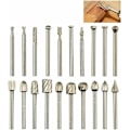 Miniatyrbillede 1 af 5: 20 stk. roterende fræsere sæt wolframcarbid fræser bits, 1/8'' (3mm) skaft Dremel fræser bits til DIY træbearbejdning, skæring, gravering, boring