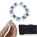 Miniatyrbild 3 av 5: Blåa brytare för Gateron mekaniskt tangentbord Cherry MX-kompatibla vit botten klar blå brytare 10 stycken