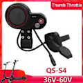 Miniatyrbild 2 av 5: QS-S4 36V-60V Tumgas LCD Display Mätare Kit för Zero 8 9 10 8X 10X Elscooter 6PIN Display Tillbehör