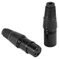 Miniatyrbillede 4 af 5: 10 par XLR 3-benet mikrofon lydkabler stik konnektorer han hun mikrofon slange stik kabel