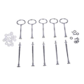 Miniatyrbillede 5 af 5: 5 Bryllup Metal 2-lags Kageopsats Center Håndtag Stænger Fittings Kit