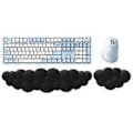 Miniatyrbillede 4 af 5: Cloud Håndledsstøtte Sæt Tastatur Håndledsstøtte Mus Håndledsstøtte Memory Foam Håndfladestøtte til Tastatur Mus Skridsikker Sort