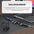 Miniatyrbilde 2 av 5: 10 i 1 USB C Hub Multiport Adapter Bærbar Dongle 4K PD 100W USB 3.0 Gigabit Ethernet RJ45 Dokkingstasjon Laptopstativ
