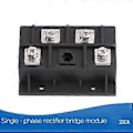 Miniatyrbilde 1 av 4: 1 stk 200A 1600V Høyeffekt Enkelfase Diode Likretter Bro Modul 4 Terminaler