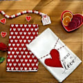 Miniatyrbilde 5 av 5: Kjøkkenhåndklær for Valentinsdagen, sett med 2, Kjærlighet Valentinsdag Oppvaskhåndklær 3D-printet (B)