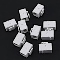 Miniatyrbild 2 av 5: 10 st Rj45 Kontakt Keystone Cat6 Förlängningsadapter, vit