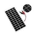 Miniatyrbild 5 av 5: 5w 12v Solpanel Silikonpaneler Utomhus Solcellsladdare Portabel Solpanel För Mobil