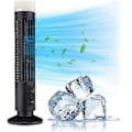 Miniatyrbillede 5 af 5: Bærbar Luftkøler Ventilator, Strømlinet Tårnventilator med LED, Kraftig Vind, Pladsbesparende, Bladløst Design, USB Interface Sort
