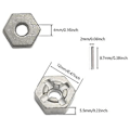 Miniatyrbild 4 av 5: 4st Metall Hjulnav Hex Adapter 55-zj09 För 9125 9155 9156 Hong 9125 9155 9156 1/10 1/12 Rc C