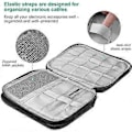 Miniatyrbilde 2 av 5: Elektronikk Tilbehør Organizer Veske, Universal Reiseveske for USB-kabel, SD-kort, Lader Harddisk (svart)