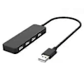 Miniatyrbild 1 av 5: USB-hubb, 4-portars USB-adapter Ultratunn USB-splitter, Multi USB-portförlängare USB-förlängningskabeladapter för PC, Laptop, Desktop, Notebook, Macbook, Net