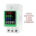 Miniatyrbillede 3 af 5: AC DIN-skinne Forbrug Wattmeter Monitor Digital Multimeter LED-display