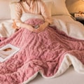 Miniatyrbilde 2 av 5: Teppe 100x150cm Fleece Sherpa Plaid i Fluffy og Myk Ull med Oppvarmet Haug for å Hjelpe til å Sove Bedre for Baby Bed Bean Paste