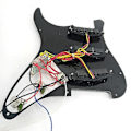 Miniatyrbild 5 av 5: Single Coil Sss Elektrisk Gitarr Plektrumskydd Pickup Laddad Förkopplad Platt 11 Hål 3-lagers För St