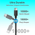 Pikkukuva 2 / 5: Usb C -kaapeli, Usb Type C -kaapeli Nylon Nopea Latauskaapeli Samsung S21 Ultra, s20, A72, Huawei Mate 40 Pro+, p50, Nova 8, Y9a, Matebook, Xiaomi 11t, OnePlus