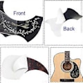 Miniatyrbild 2 av 5: 8-pack Akustisk Gitarr Plektrumskydd Självhäftande Kolibri- och Vattenformade Gitarrplektrumskydd för 40-tums och 41-tums Gitarr