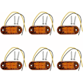 Miniatyrbillede 1 af 5: 6 x Side Marker Lights 12V 24V Orange LED Front Side Marker Lights Side Marker Lights LED Side Marker Lights for Car Trailer RV Caravan Motorcycle M