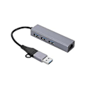 Pikkukuva 4 / 5: Gigabit 1000mbps 3 Porttia 3.0 Hub 2 In 1 Kaapeli Usb-c Rj45:een, Ei Tarvetta Ajureille