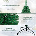 Miniatyrbillede 3 af 5: Kunstig juletræ til juledekoration PVC-materiale med metalfod Naturgrøn (1,5 m)