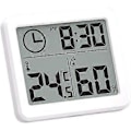 Miniatyrbild 1 av 3: Digital Inomhus Hygrometer Termometer, Väderstation Väckarklocka LCD C/f Omkopplingsbar Temperatur Luftfuktighetsmätare Väggfäste Och Bordsstativ