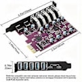 Miniatyrbillede 5 af 5: 7 Porte USB 3.0 Udvidelseskort USB-A 5X USB-C 2X PCI Express USB Tilføj i Kort Hub Konverter til Stationær PC Værtskort
