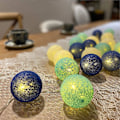 Miniatyrbillede 2 af 5: Bomuldskugler Fe Lys 20 Led Bomuldskugler Streng Lys Til Soveværelse, Fest, Indendørs, Bryllup, Festival Dekoration