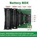 Miniatyrbillede 2 af 5: Batteritester Case 4 & 2-leder Terminal 18650 26650 14505 14340 1425 Batteri Case Holder Test Opbevaringsboks til DL24P