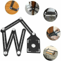 Miniatyrbild 2 av 5: Multivinkel linjal vikbar borrguide justerbar keramisk öppningshålsslag lokaliserare för DIY-byggare snickare plattsättare hantverkare konstruktörer