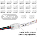 Miniatyrbillede 3 af 5: LED Lys Strip Stik 20 Vandtætte LED Adapter Stik Loddefri LED Lys Strip Stik 4 Pin 10mm
