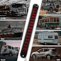 Miniatyrbilde 5 av 5: 2 stk 10 tommer 15 Led Tilhenger Led Stopp Blink Bremselys Bar Strip For Tung Båt