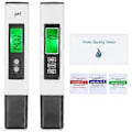 Miniatyrbillede 1 af 4: PH TDS Meter Combo 0.01pH Høj Præcision Pen 2% Uddata Nøjagtighed 3 i 1 EC Temperatur Tester (A2(hvid) PH02SL(hvid) )