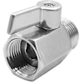 Miniatyrbillede 3 af 3: Rustfrit stål 3/4\" afspærringsventil Ght gevind haveslange kraftig konnektor