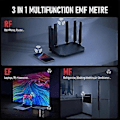 Miniatyrbillede 5 af 5: EMF-måler, 3 i 1 EMF-detektor Elektromagnetisk feltstrålingsdetektor til EF, MF, RF, WiFi-signal, EMF-læser til hjemmet