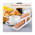 Miniatyrbilde 5 av 5: Eggeholder for kjøleskap, plassbesparende eggbrett for kjøleskap benkeplate skap